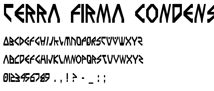 Terra Firma Condensed font